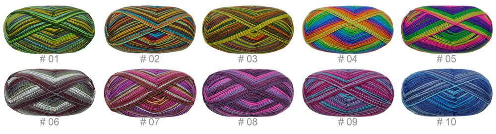 sock yarn, chunky wool
